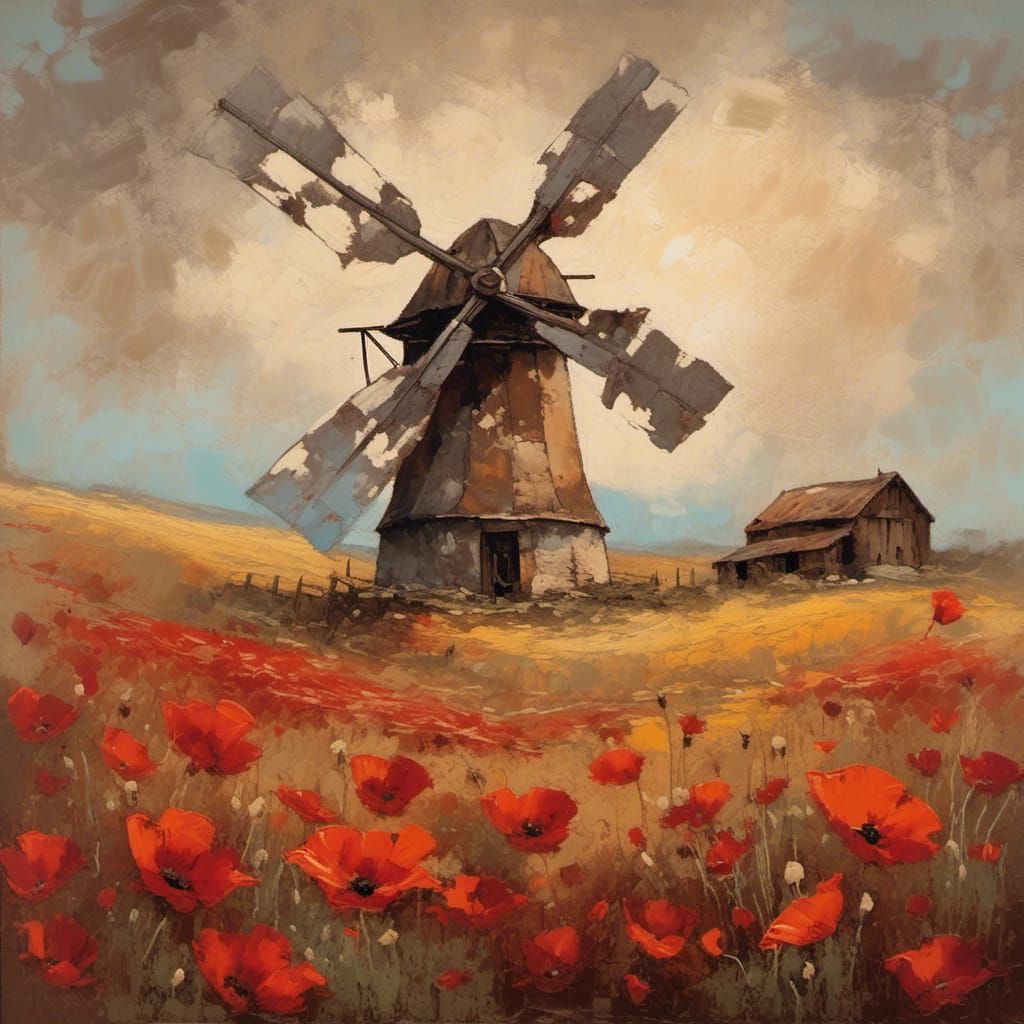 A vintage windmill