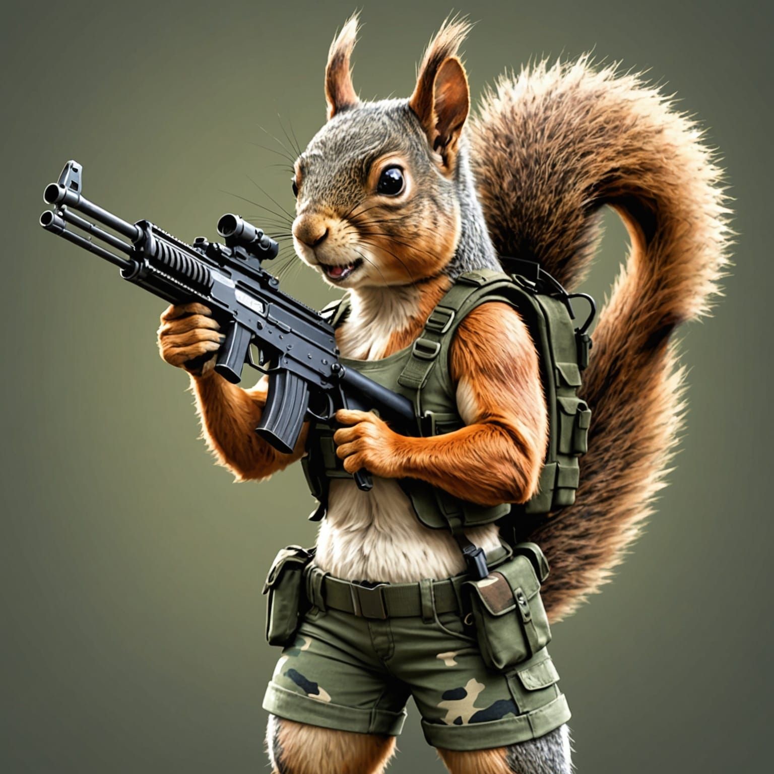 A cute, female squirrel