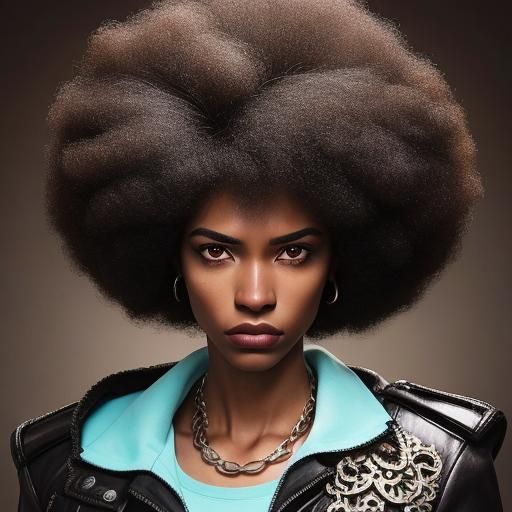 Hyperrealistic Portrait of a Telekinetic Black Woman