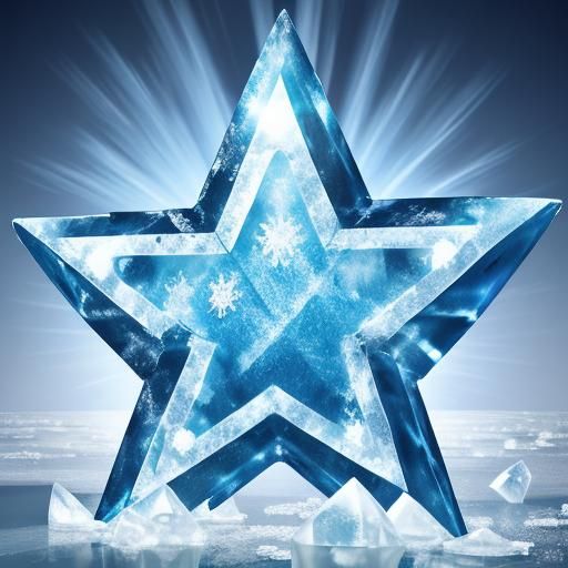 Icy Light Blue Star of David