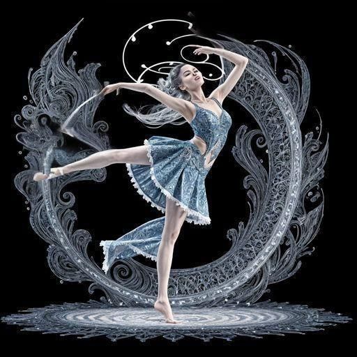 Dancer's Fractal Dance in Motion