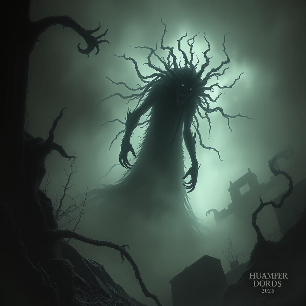 Eerie Dark Figure in Haunting Fantasy Art