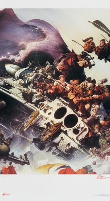 Dark Fantasy Landscape in Comic Art Style