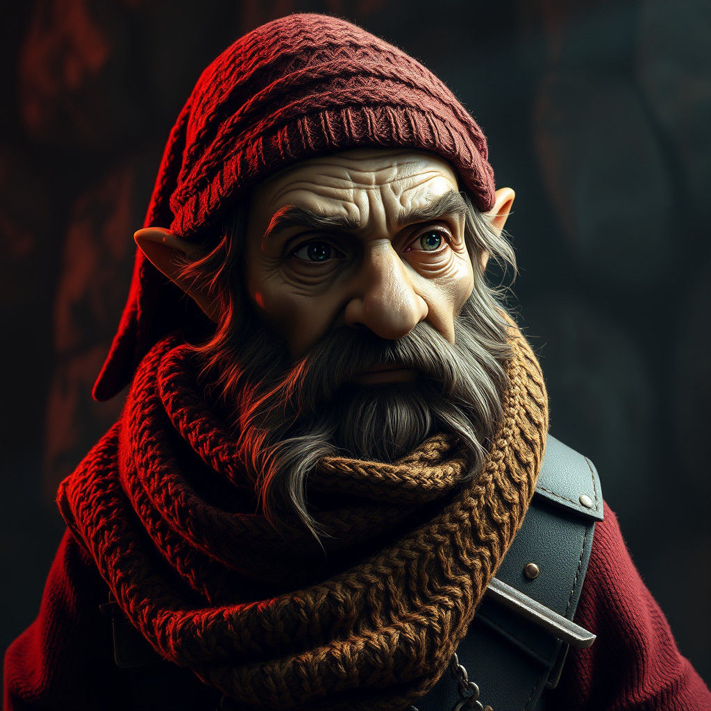 Dwarf Thief Portrait in Dramatic Lighting