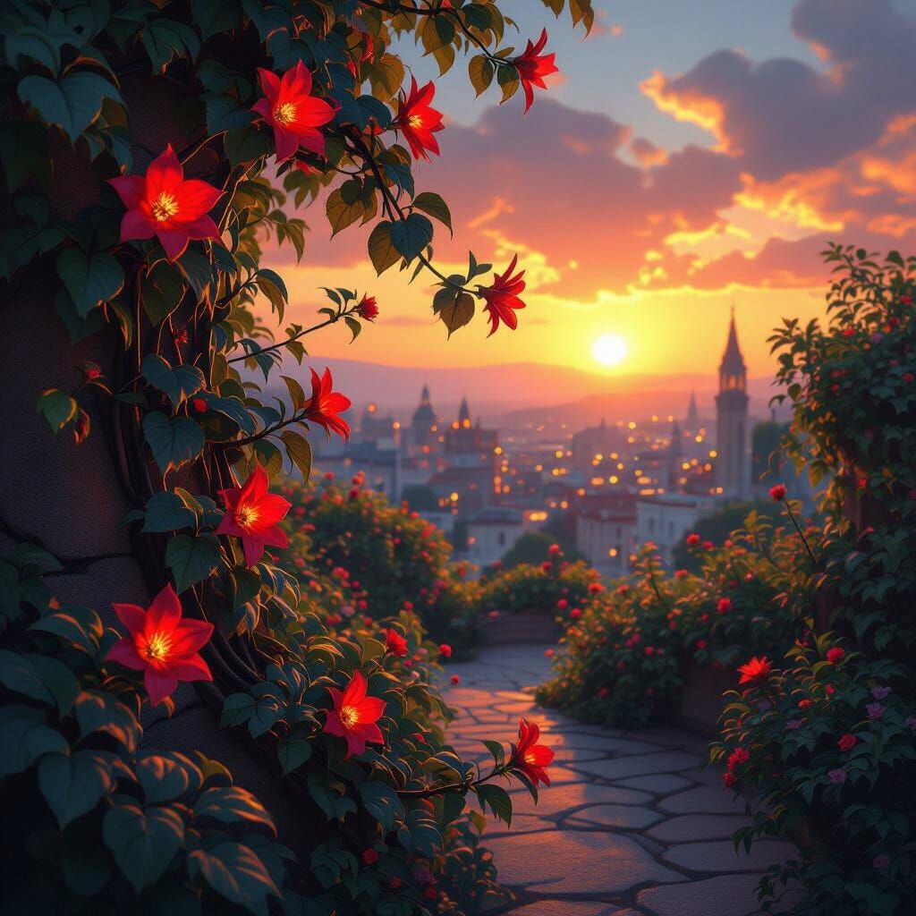 Hyperdetailed Solstice Vines in Dark Fantasy Style