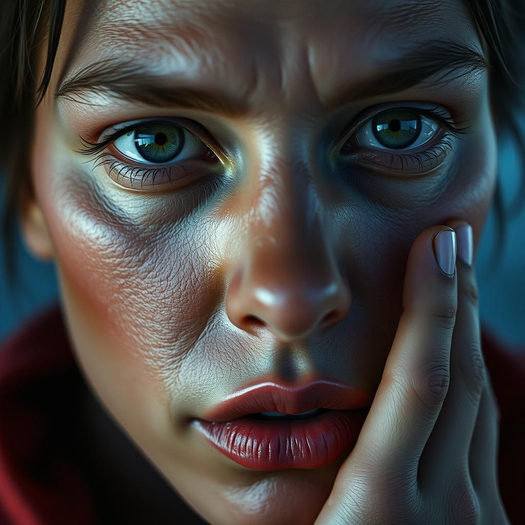 Realistic Portrait in Futuristic Photorealism Style