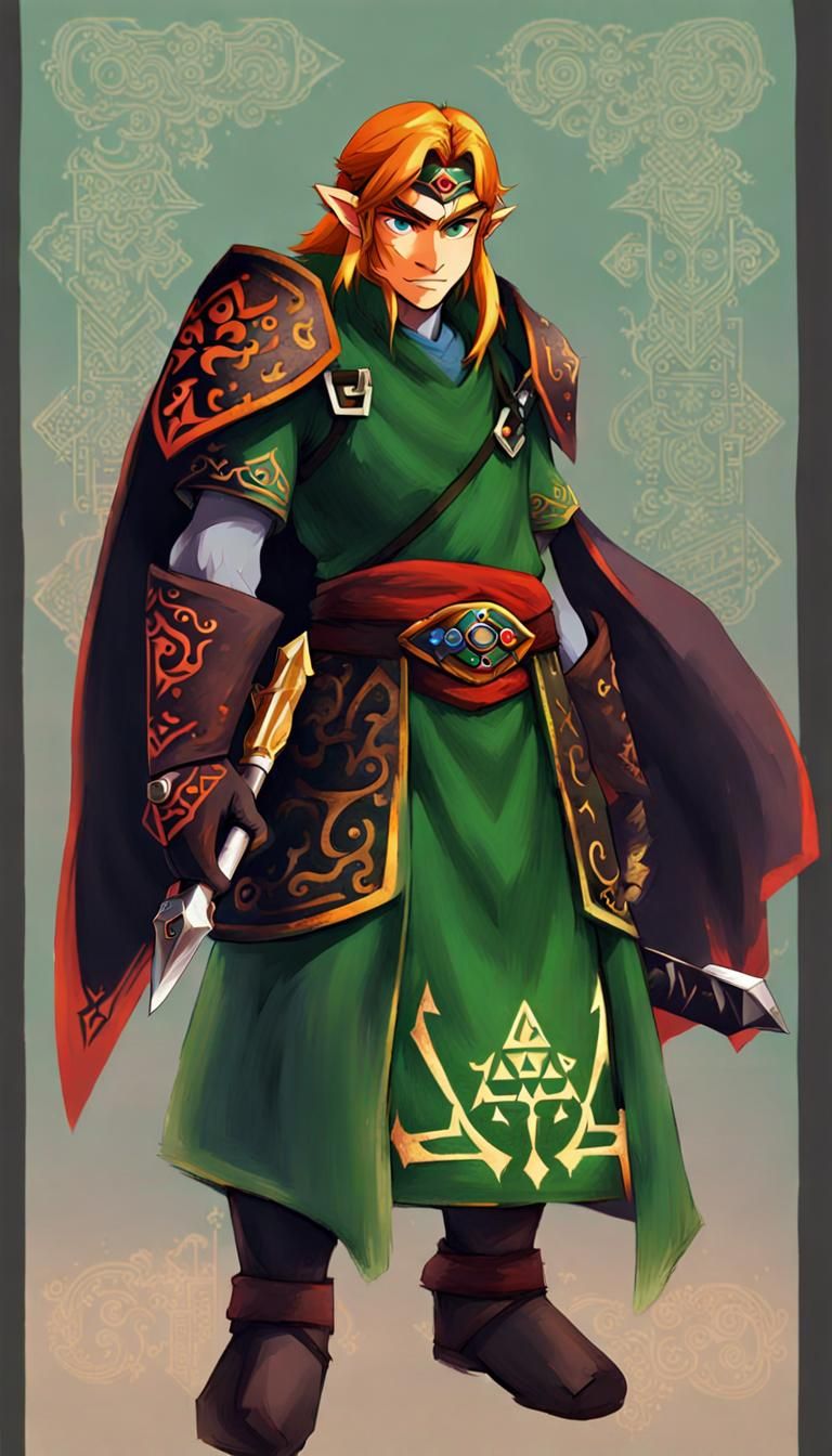 Link and Ganondorf Fusion Character Concept