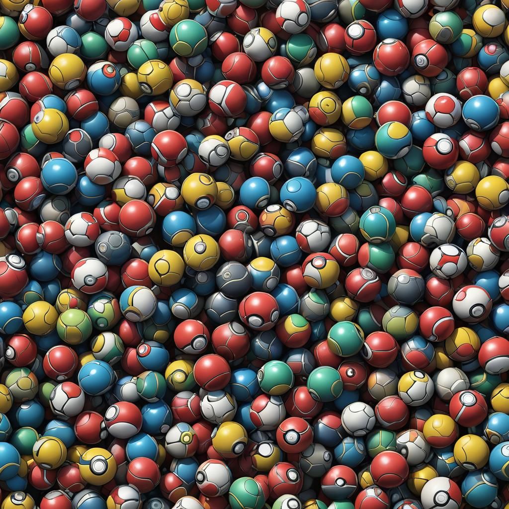 Detailed Pokémon Ball Matte Painting in 8K