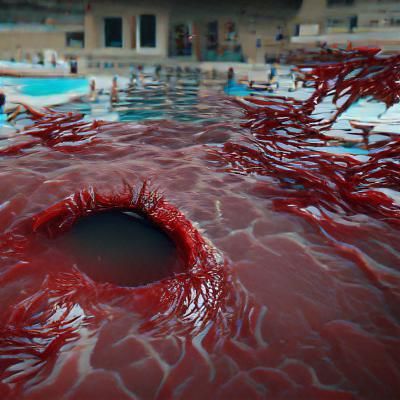 Blood Pool: Surreal 3D Nightmare in 8K