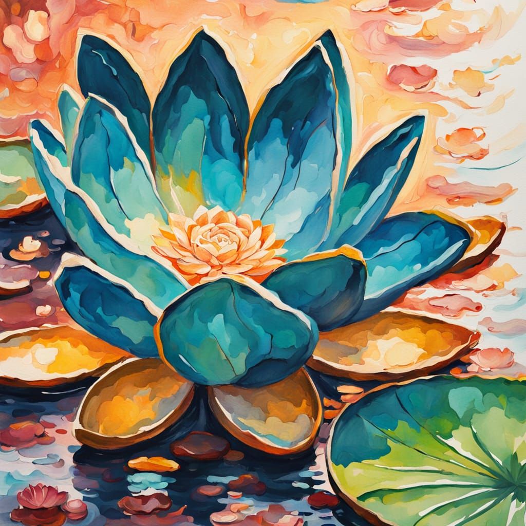 Epic Impressionist Masterpiece: Lotus-Inspired Character in ...