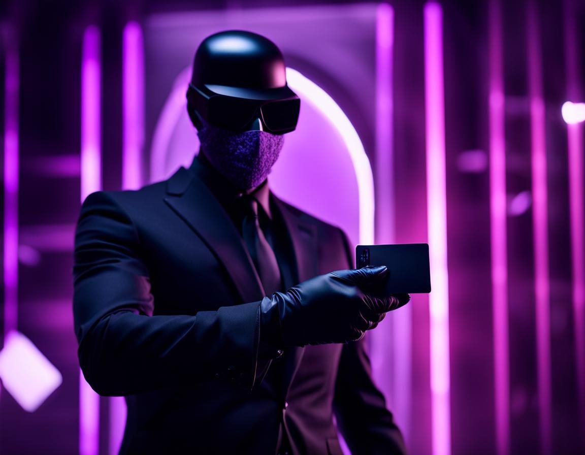 Black Card Held by Shadowy Figure