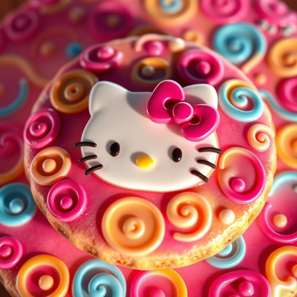 Sugary Sweet Hello Kitty Royal Icing Cookie