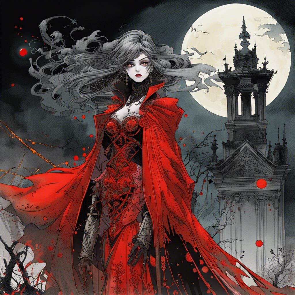 Mavis Dracula in Cemetery by Yoji Shinkawa