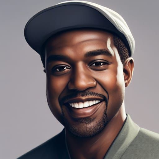 Kanye West Smiling Portrait