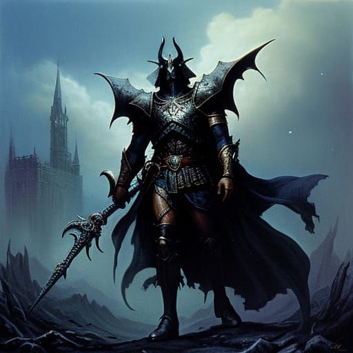 AI Generated 80s Dark Fantasy Scene