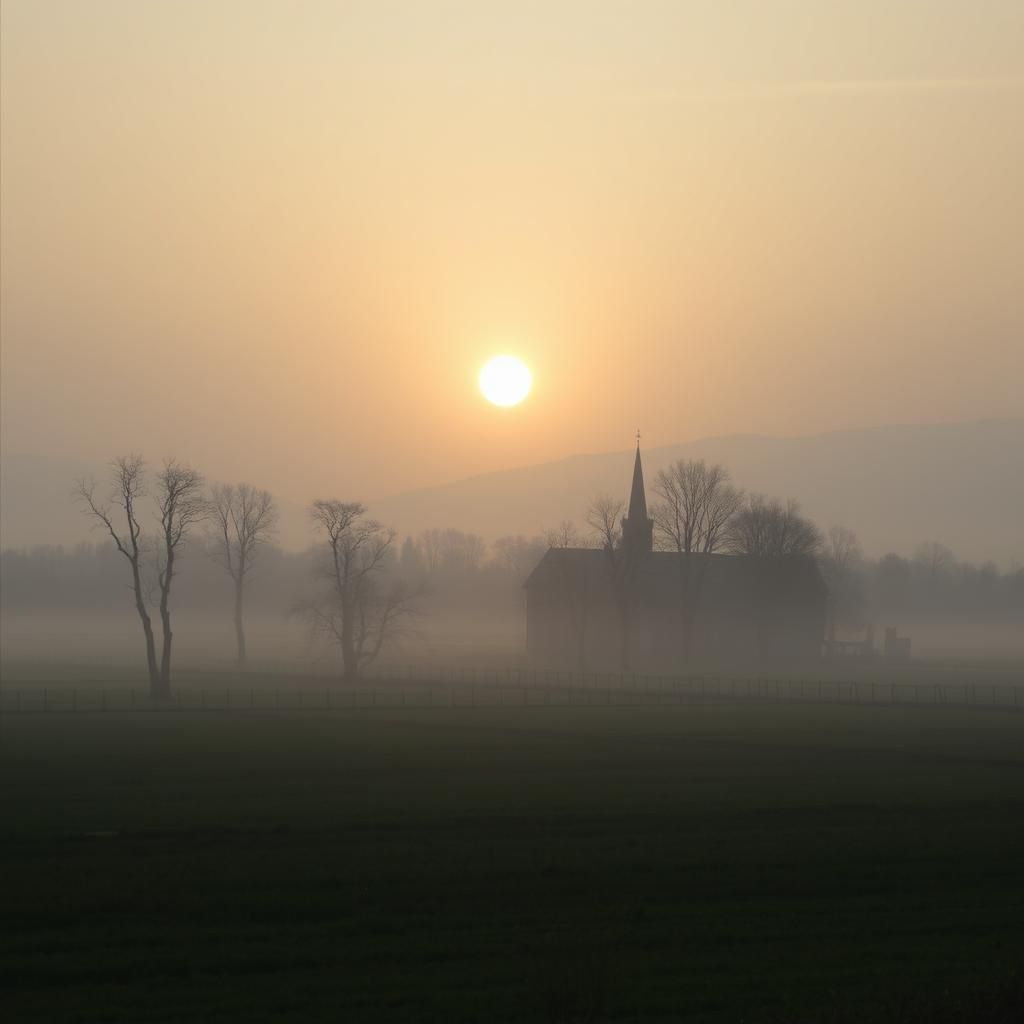 Late Afternoon Sun Behind Lombardy Poplars