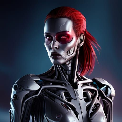 Cyborg Girl in Terminator Style