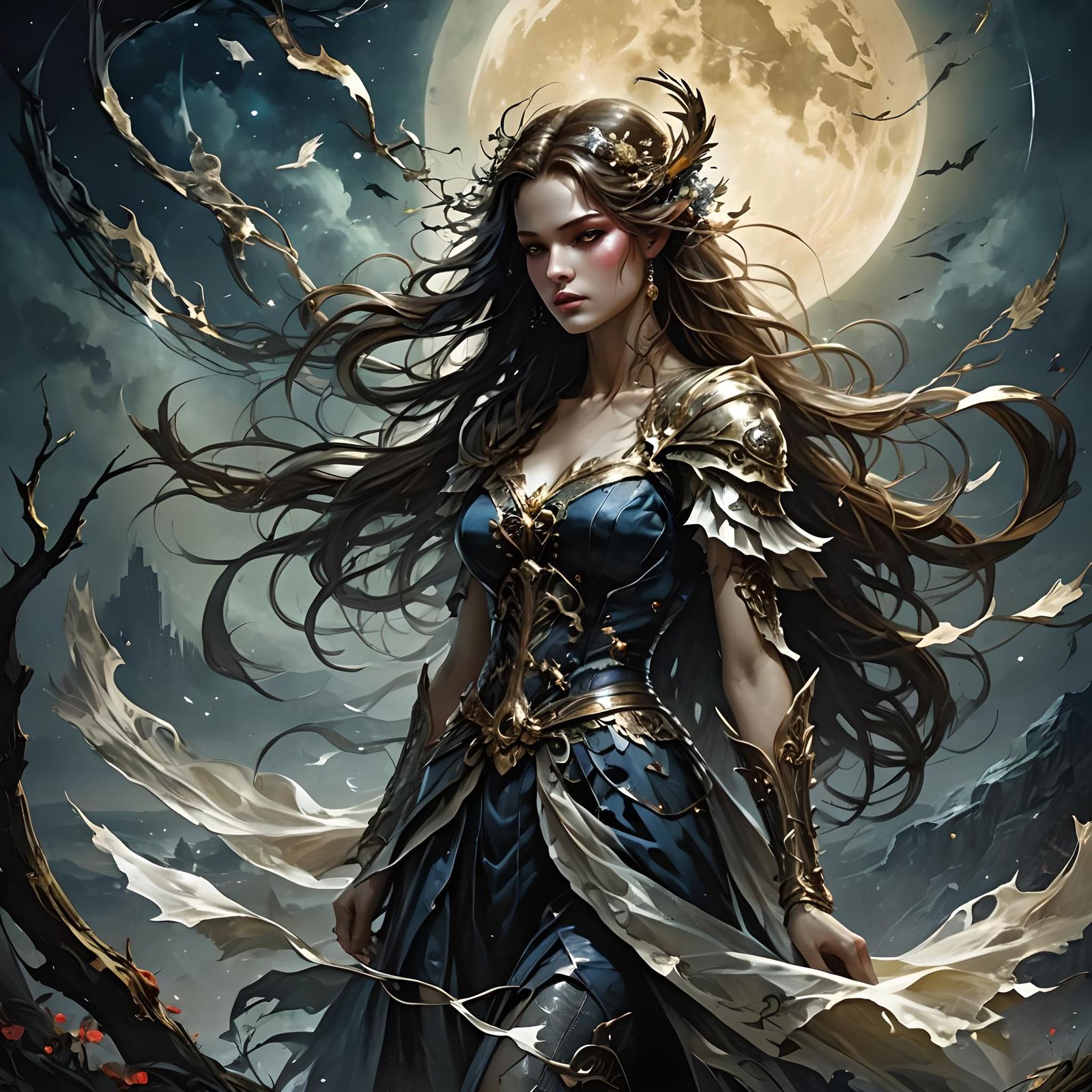Enchanting Moonlight: A Fantasy Art Piece
