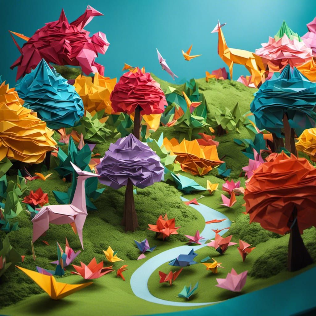 Vibrant Origami World in Unreal Engine