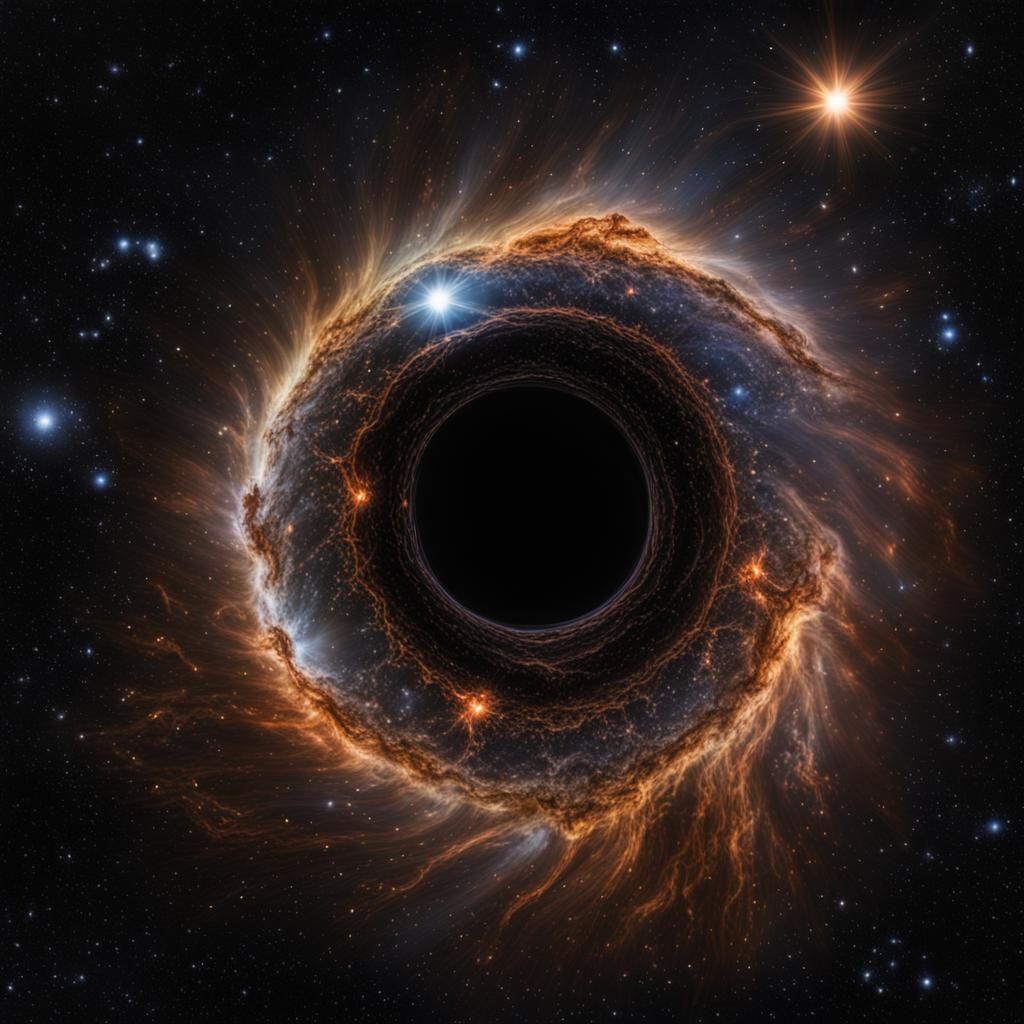 Blackhole Devouring a Giant Star in Hyperrealistic Detail