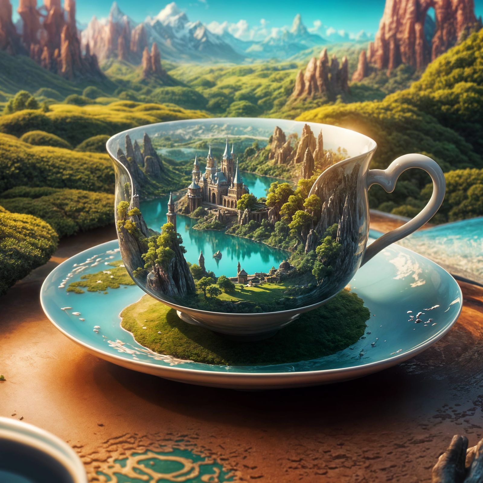 Enchanting Miniature Worlds Inside a Teacup