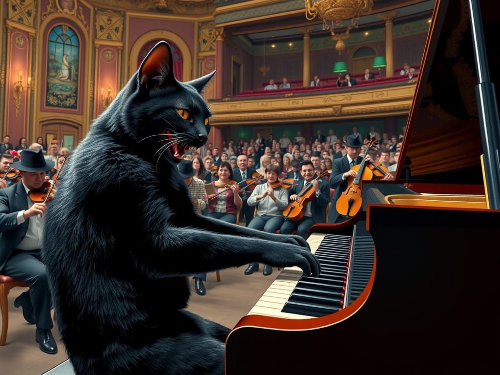 Puss virtuoso plays Fur Elise