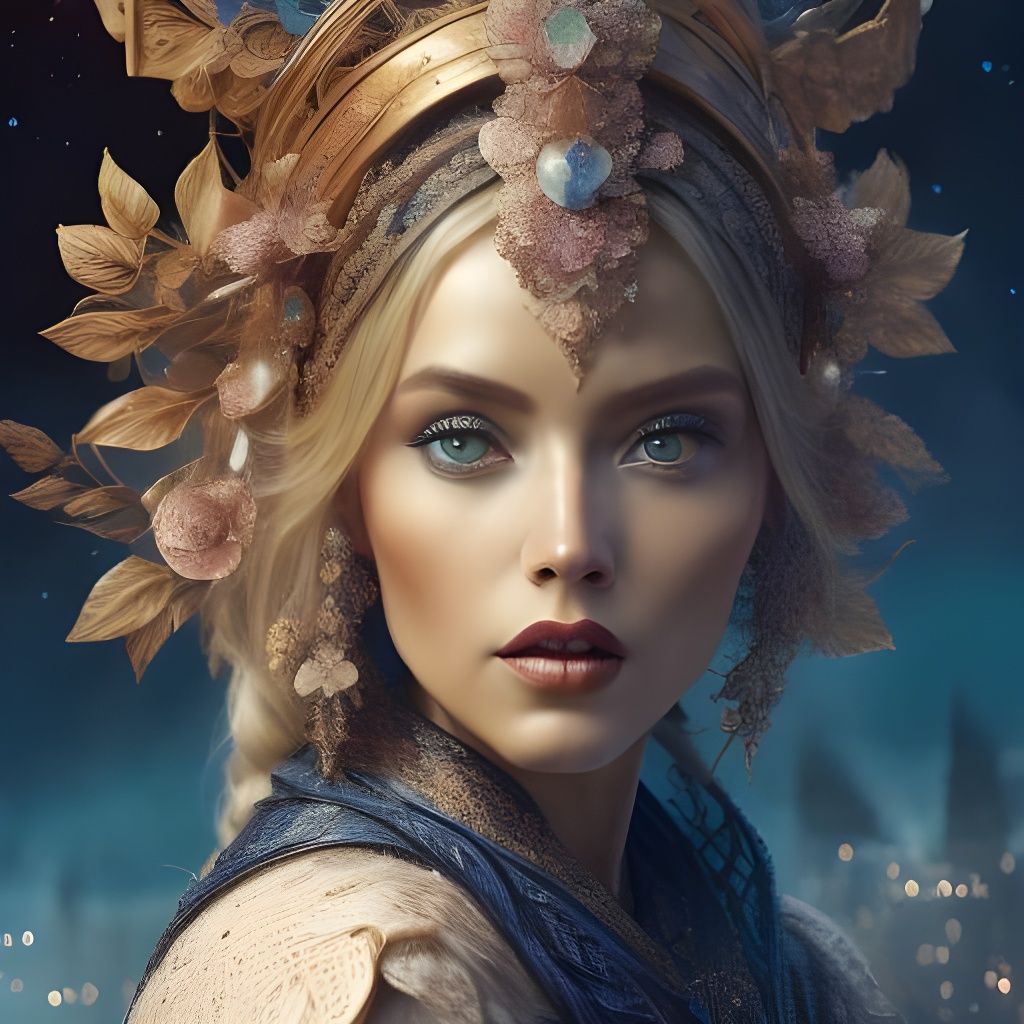 Moon City Fantasy Art in Unreal Engine 5