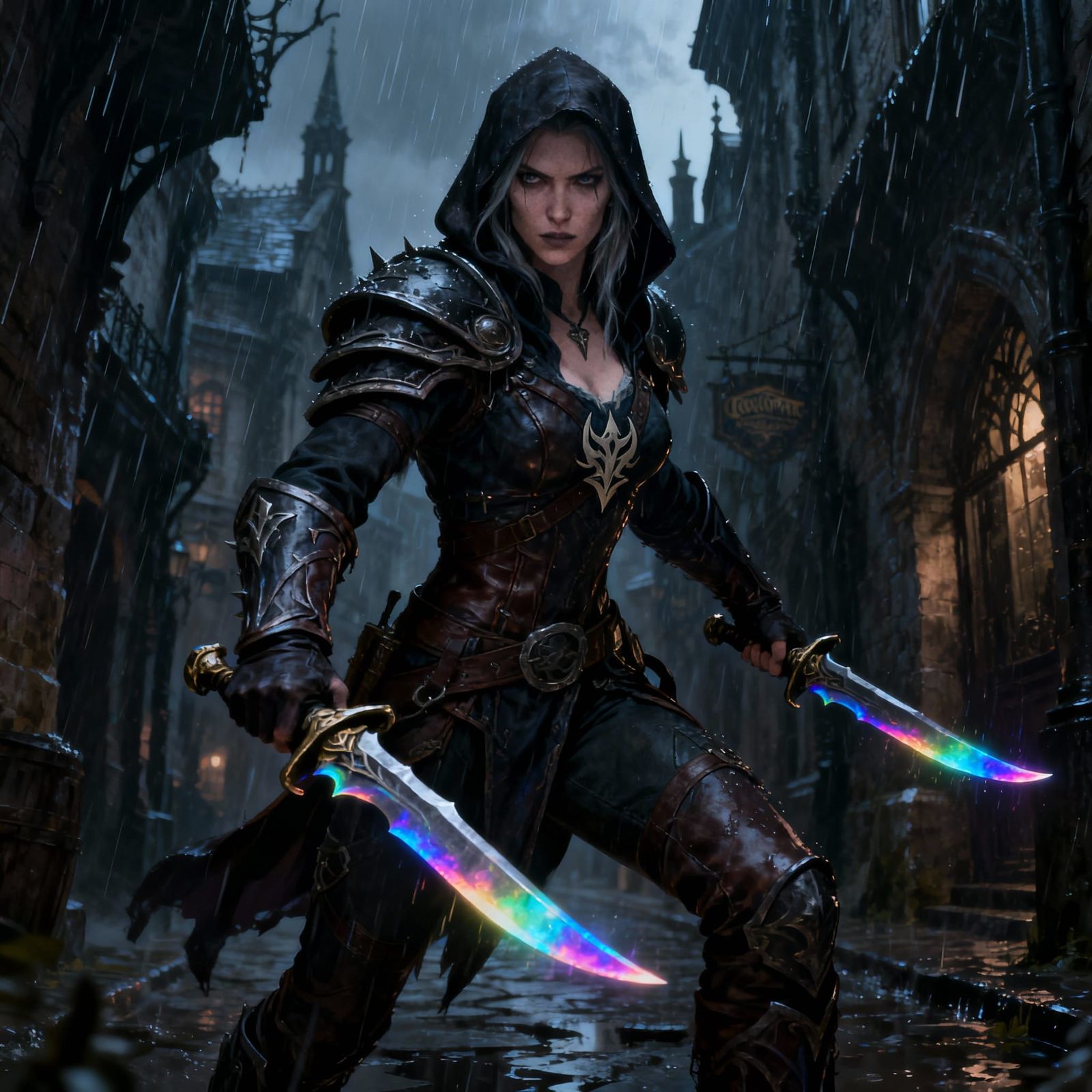 Tess Greymane Rogue Princess Dynamic Action Pose in WoW Styl...