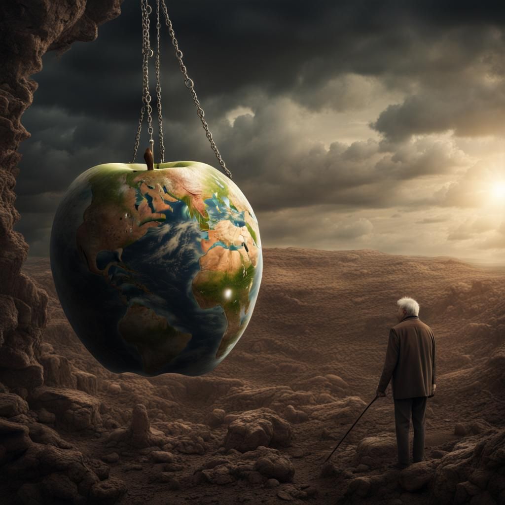 Epic Earthwork: Apple Earth Digital Painting