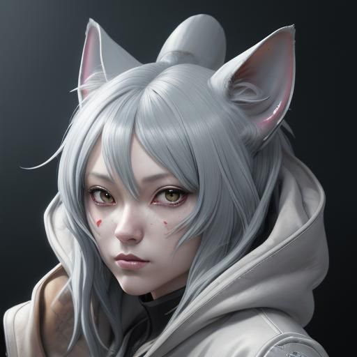 Anime Murder Kitties in Alien Portrait