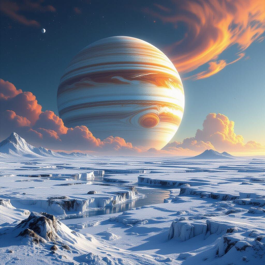 Europa is a frozen moon of Jupiter
