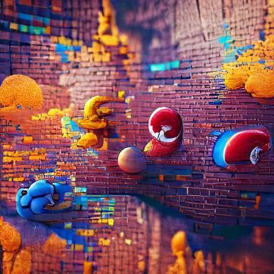 Retro Game Characters in Detailed Matte Painting