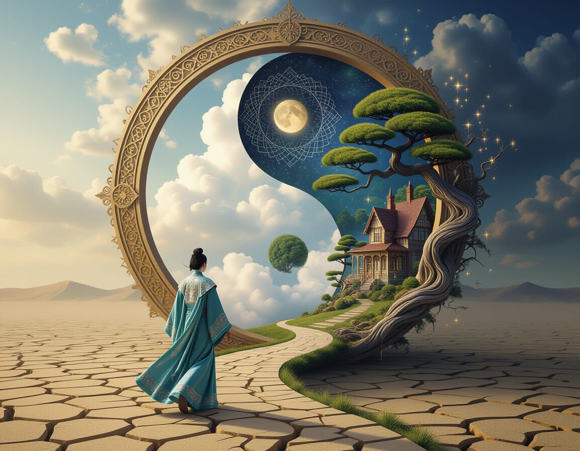 Surreal Stargate Portal to Fantasy Dreamscape