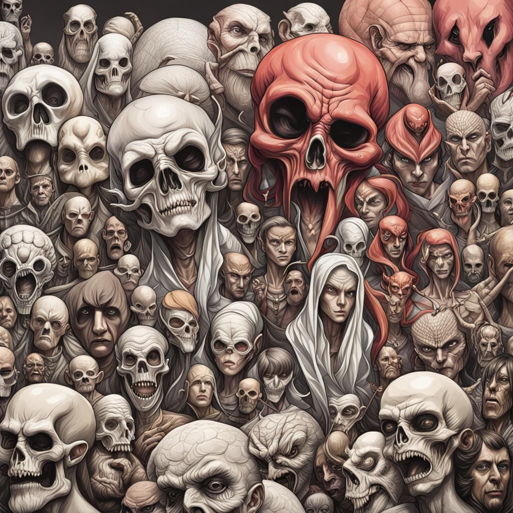 Hypersurreal Ghost Ritual in Glowing Mist