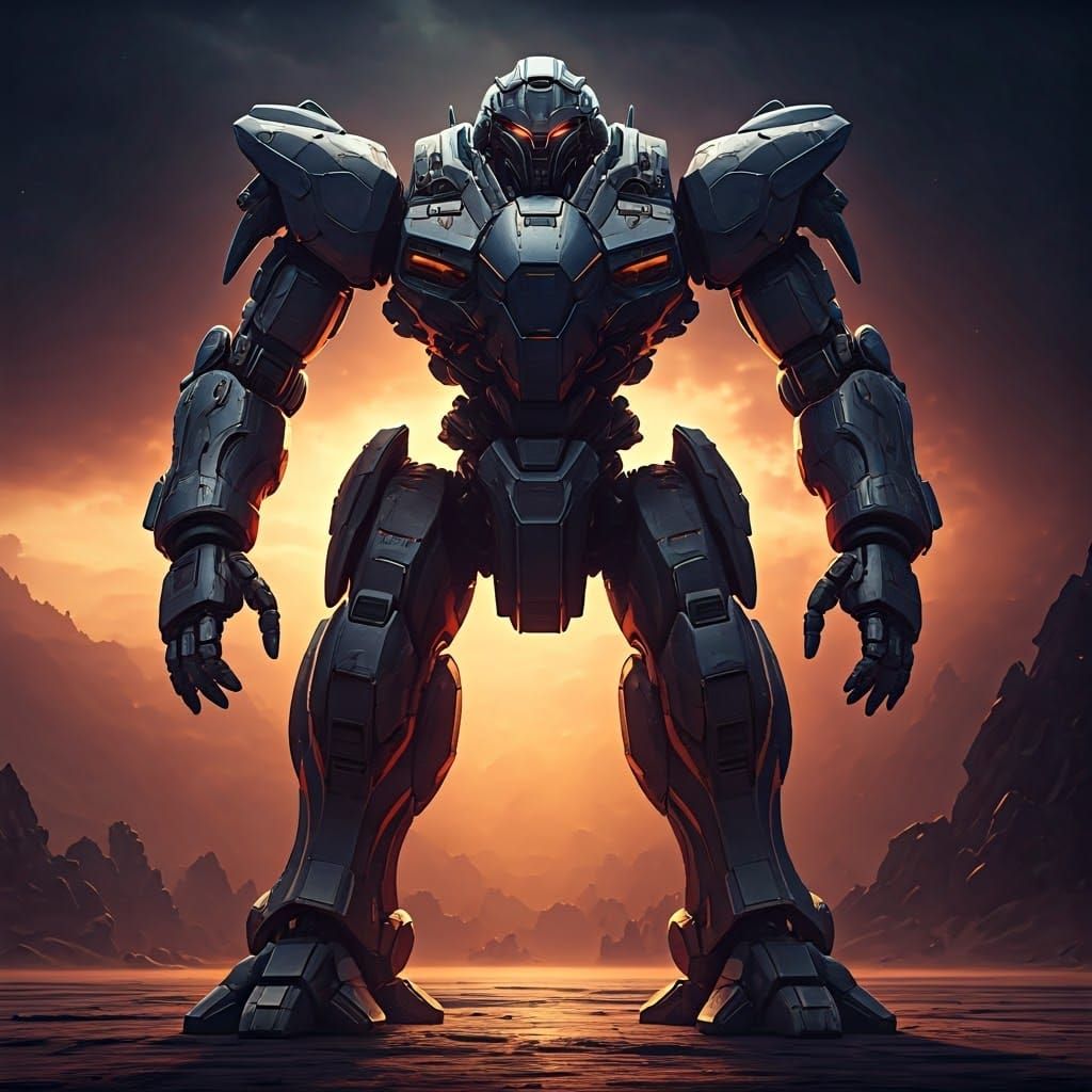 Colossal Mecha Ready for Battle in 8K