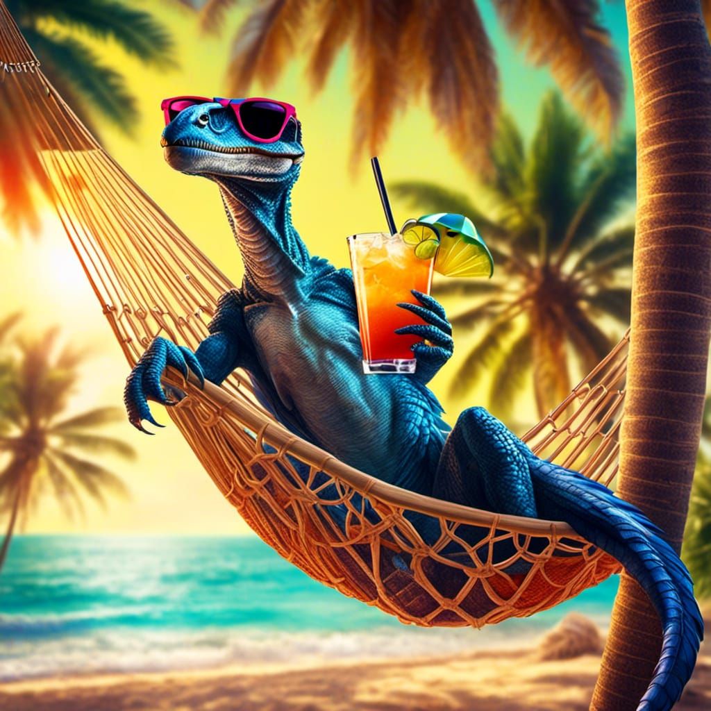 Velociraptor on Vacation