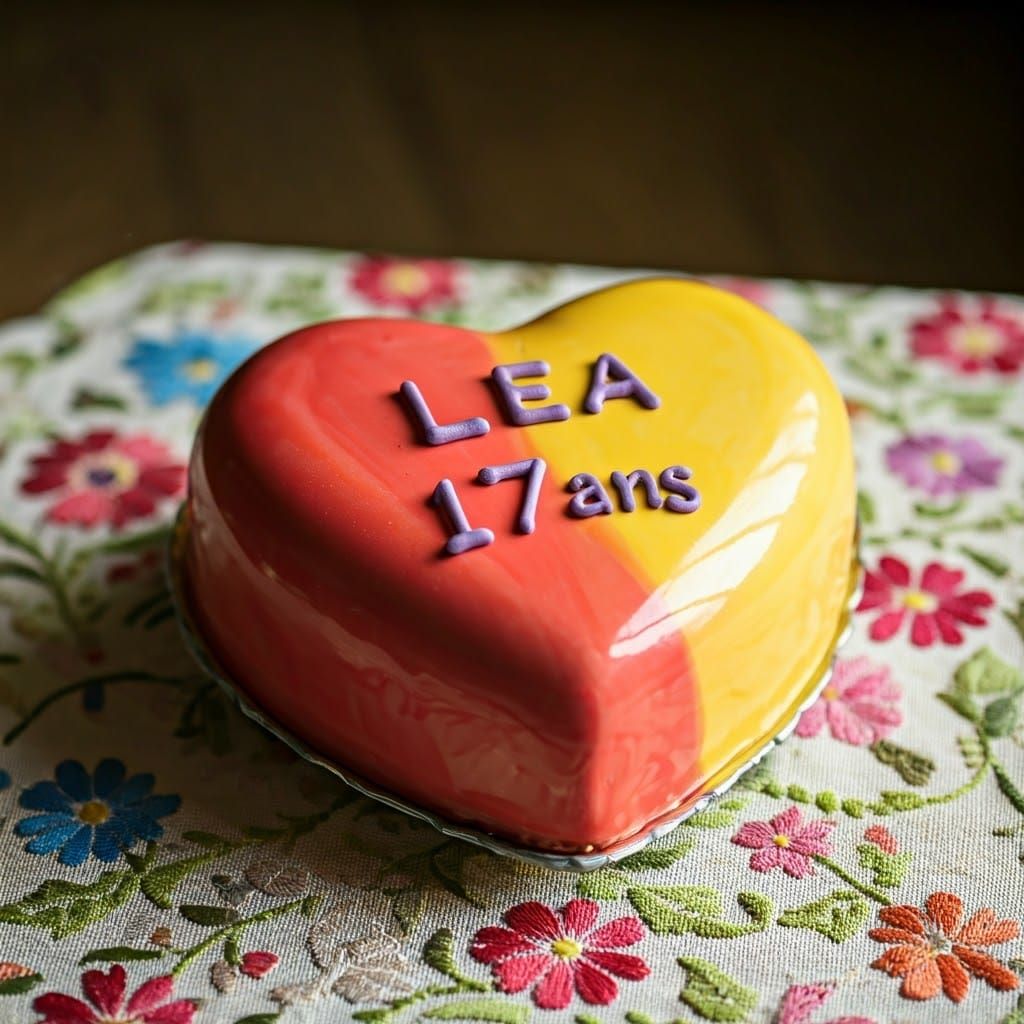 Whimsical Birthday Cake with Embroidered Tablecloth