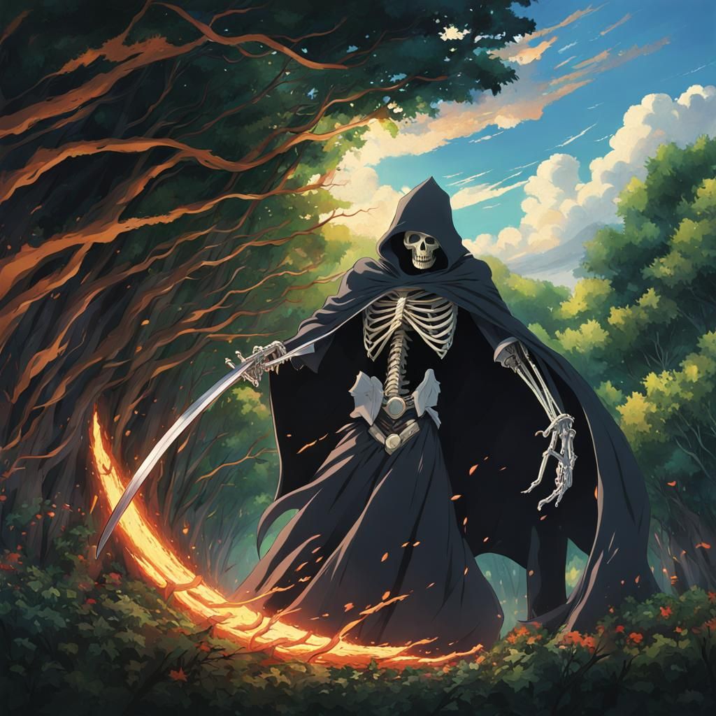 Grim Reaper Ribcage Opening: Anime Key Visual