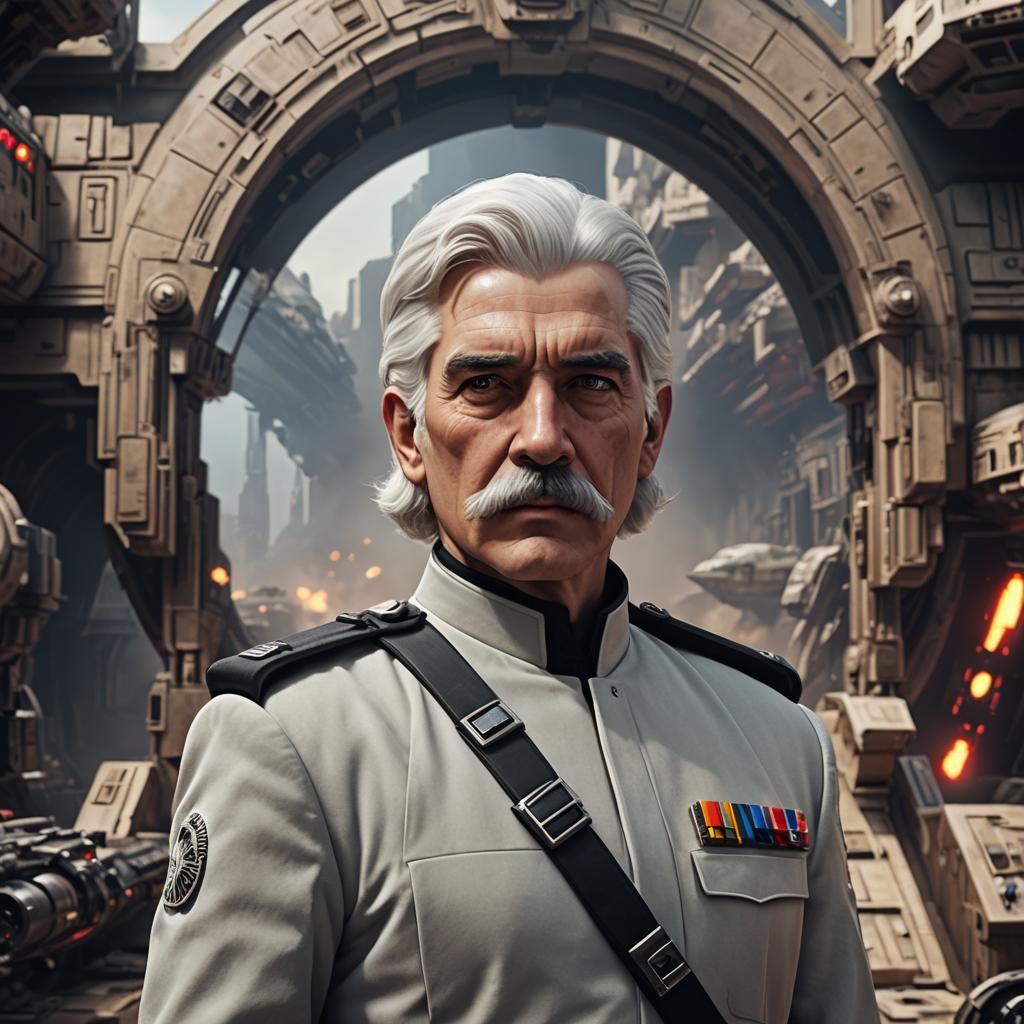 Star Wars Imperial Officer: Detailed Matte Painting