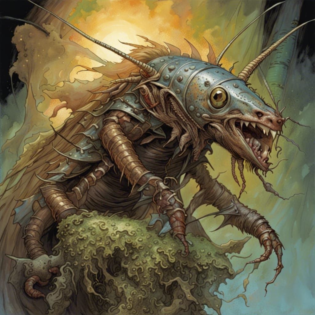 Cockroach Dragon Unleashing Poison Breath