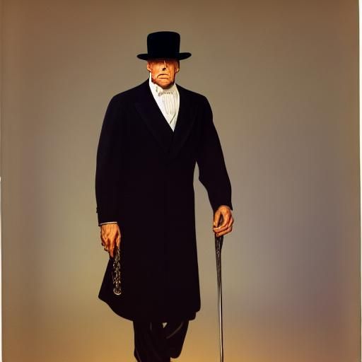 The Undertaker, in Norman Rockwell Style