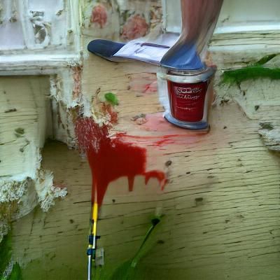 Disturbing Bloody Figure in Digital Painting Style