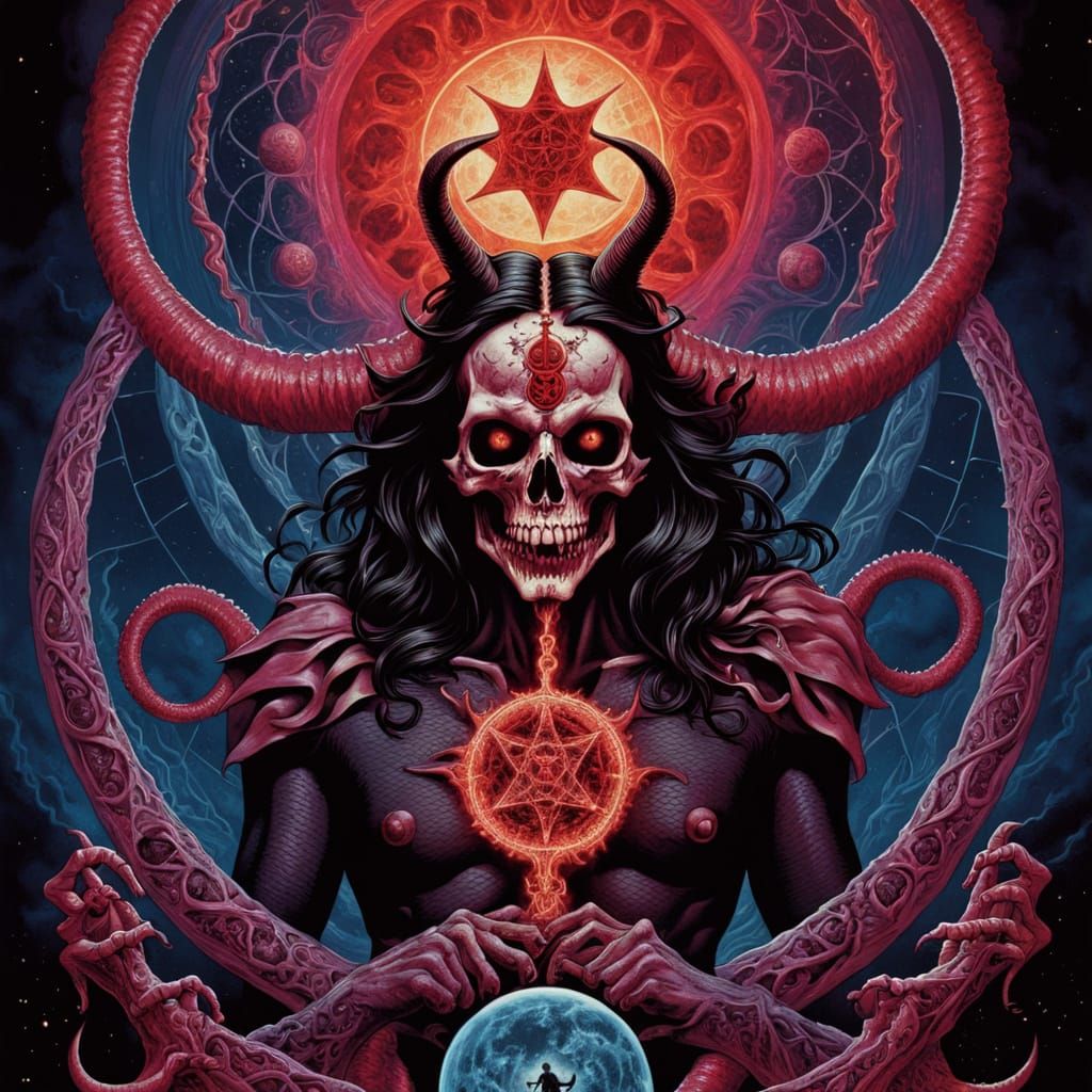 Satanic Impressionism: Deathly Space with Ouroboros