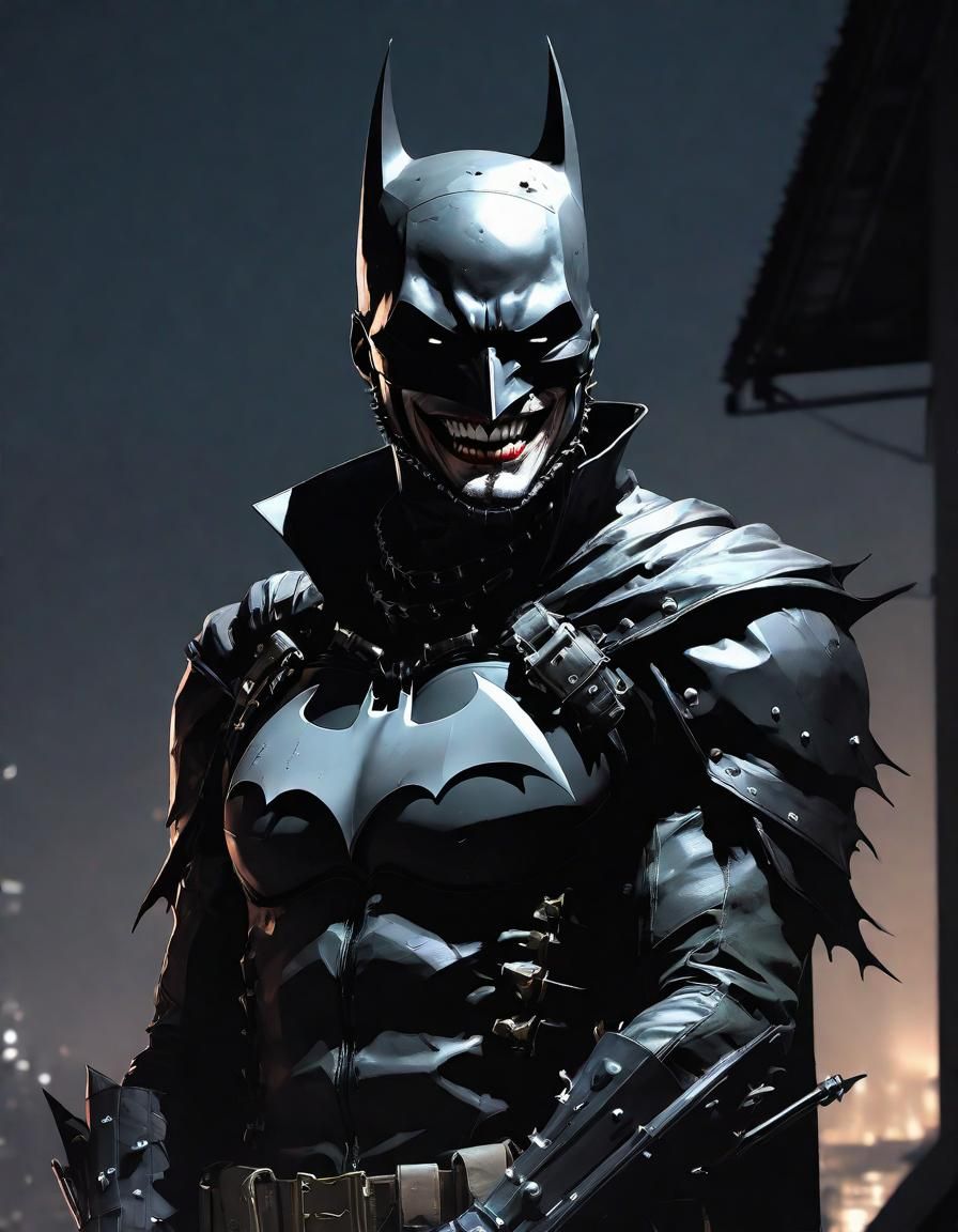 Batman Who Laughs in Eerie Digital Art Style