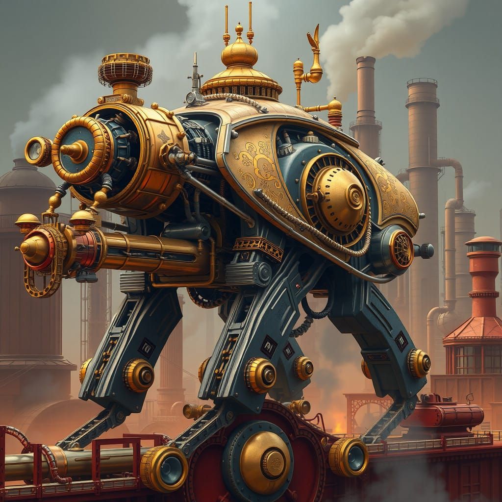 Elegant Industrial Giant in Victorian Era