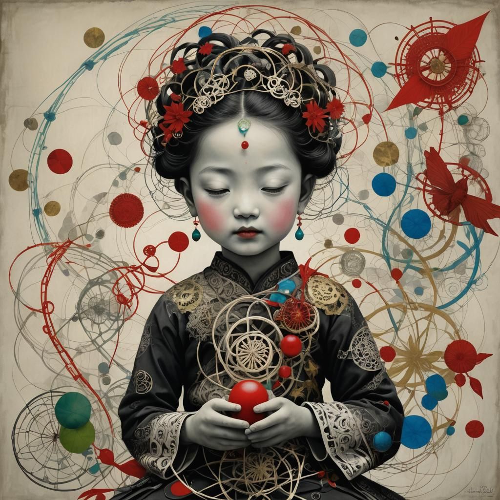 Colorful Zen-tangle Abstract Design