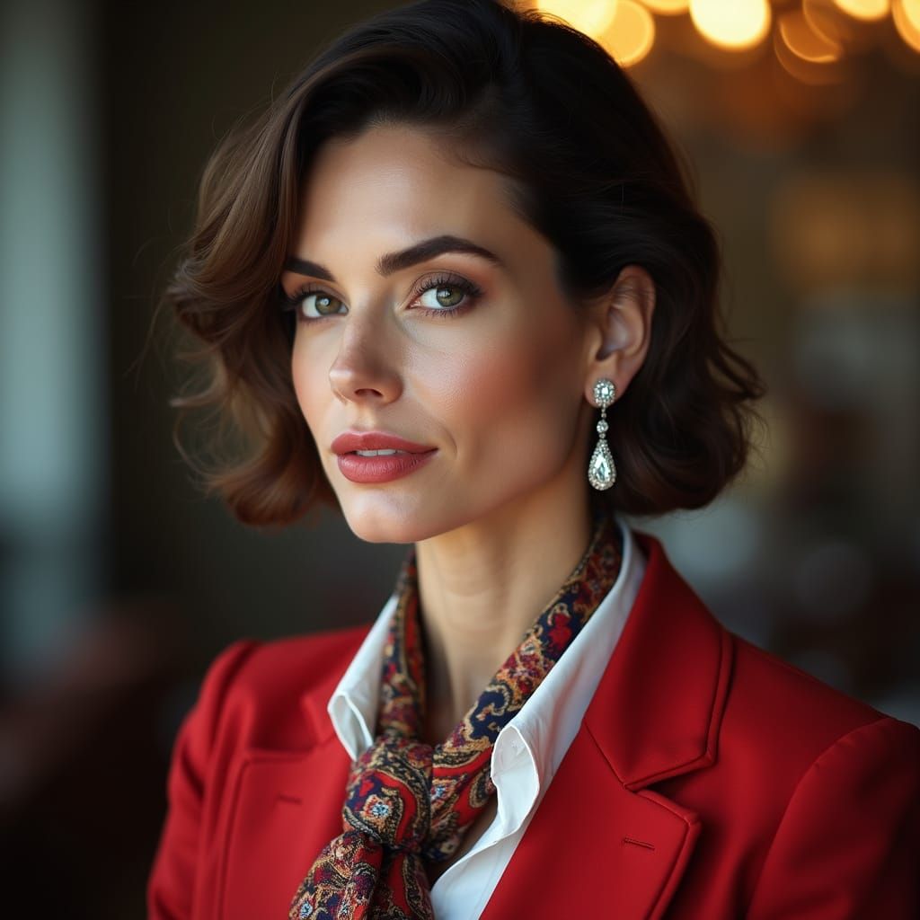 Sophisticated Businesswoman in Elegant Attire