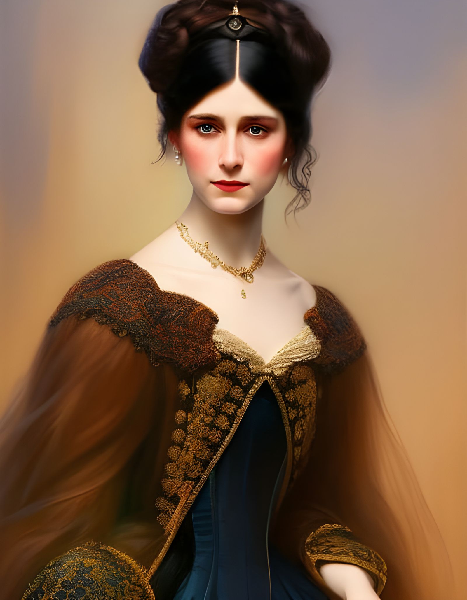Victorian Beauty Portrait in Soft Lighting