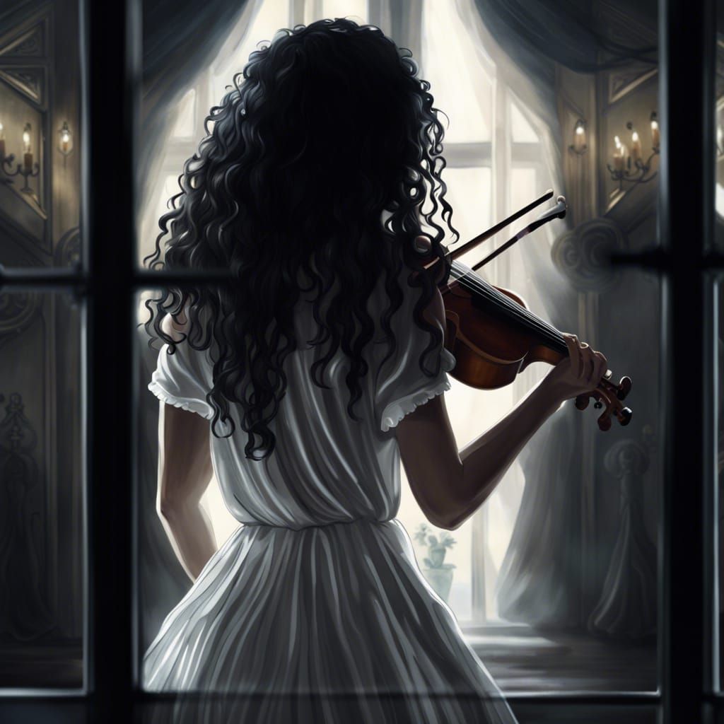 Woman Playing Violin in 4K Realism