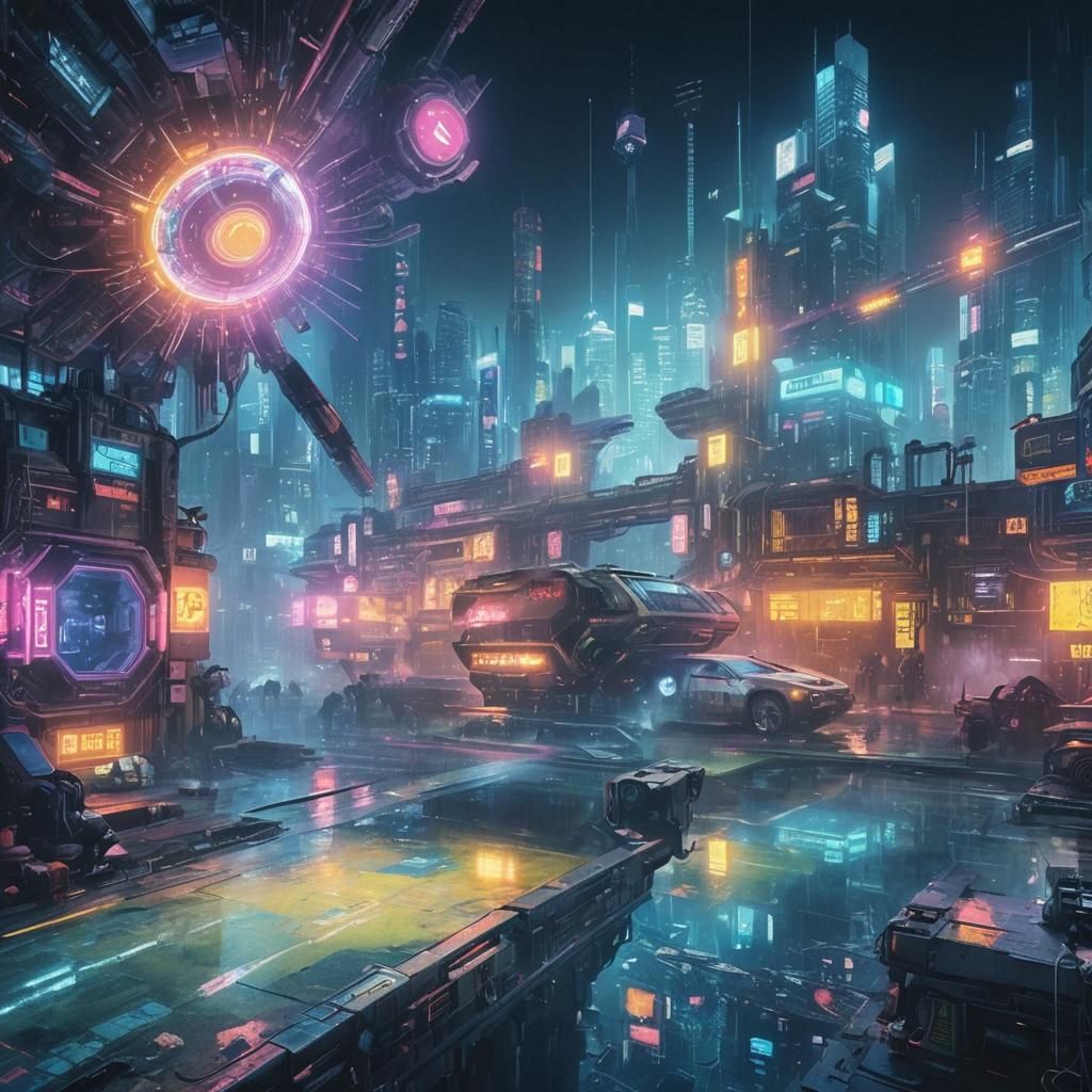 Cyberpunk Cityscape of the Future
